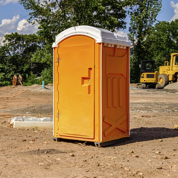 how often are the portable restrooms cleaned and serviced during a rental period in Tioga County NY